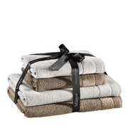 FROTTIERSET 4-teilig - Beige/Braun, Design, Textil - Vossen