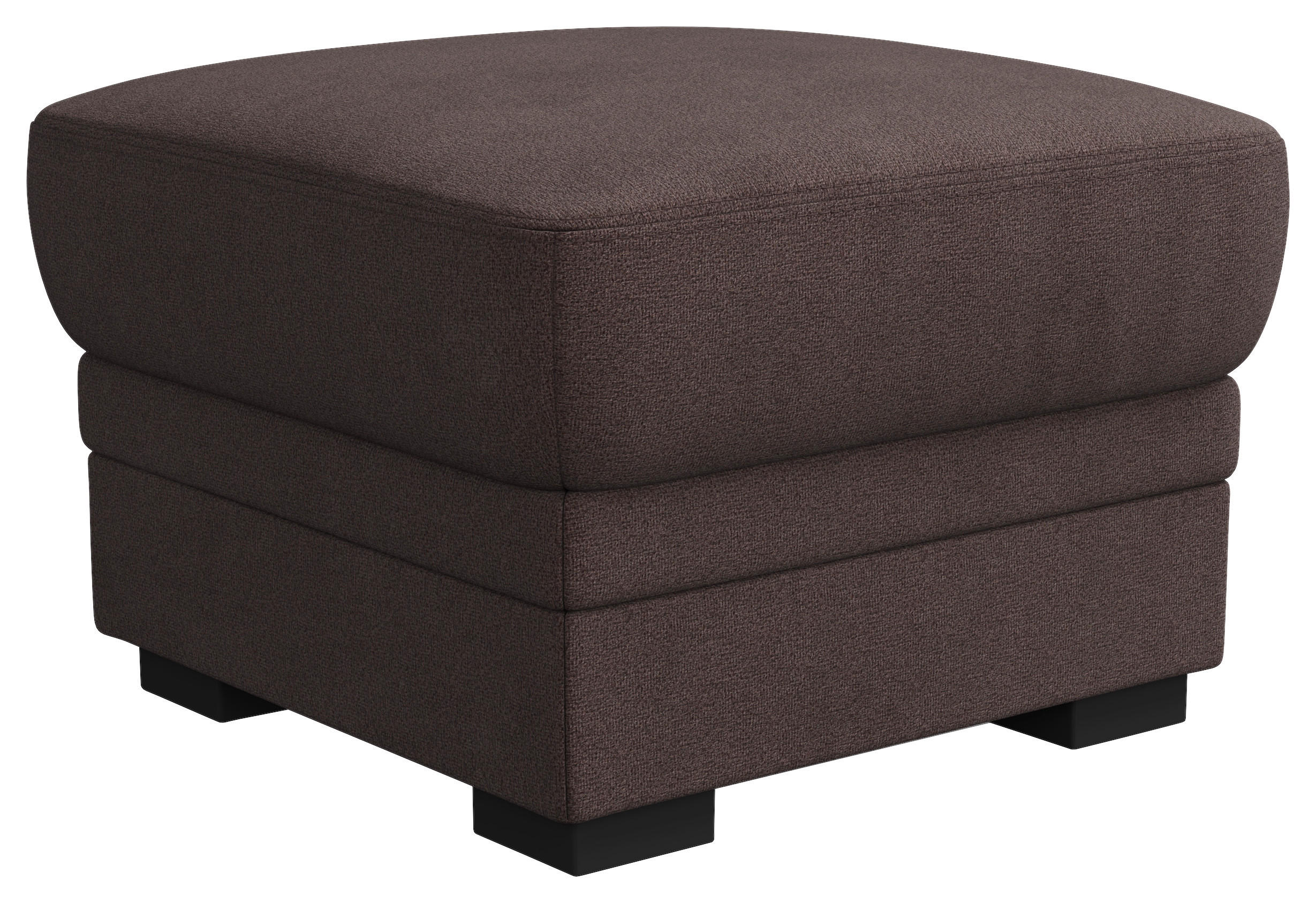 HOCKER in Textil Braun  - Schwarz/Braun, Basics, Kunststoff/Textil (68/45/68cm) - MID.YOU