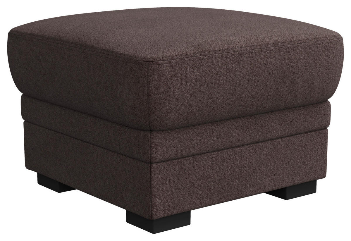 HOCKER in Textil Braun  - Schwarz/Braun, Basics, Kunststoff/Textil (68/45/68cm) - MID.YOU
