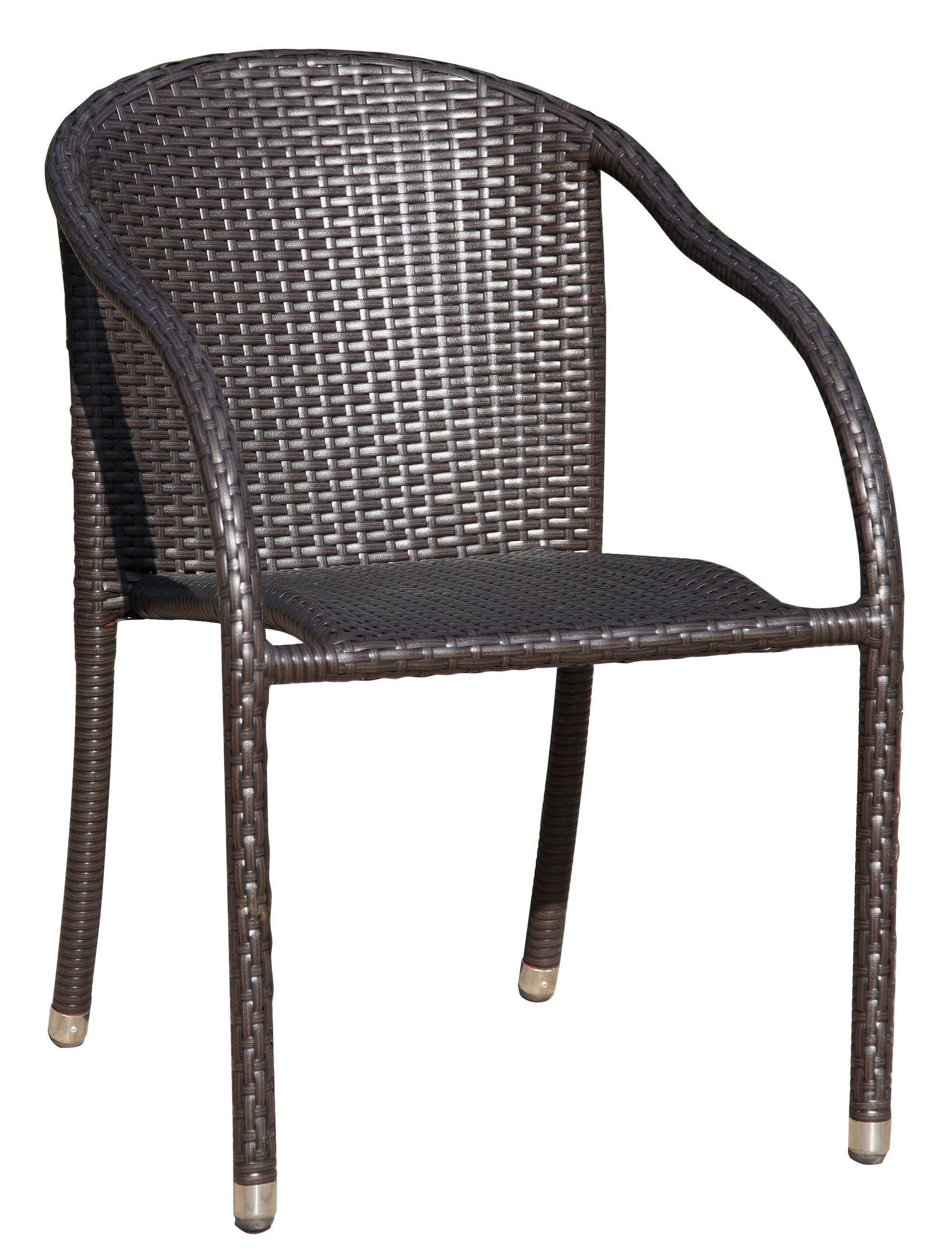 STAPELSTUHL - Silberfarben/Braun, MODERN, Kunststoff/Metall (55/80/64cm) - Gardenson