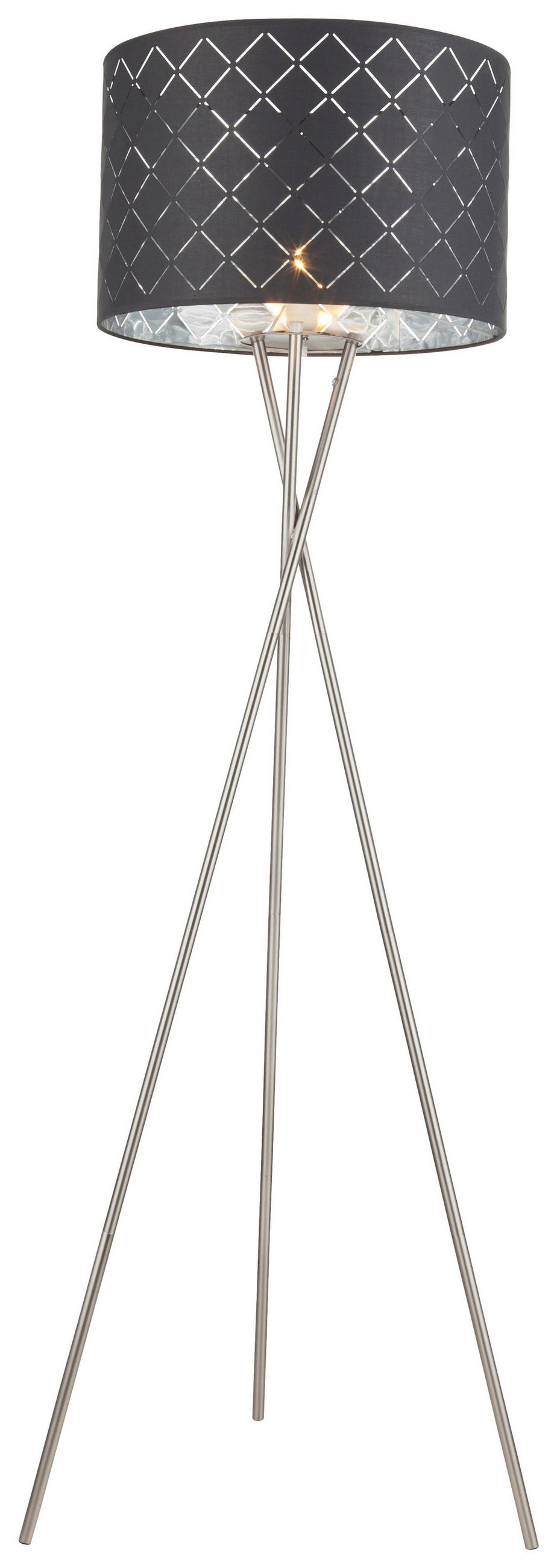 GOLVLAMPA Kidal 62/160 cm    - silver/grå, Basics, metall/textil (62/160cm) - Globo