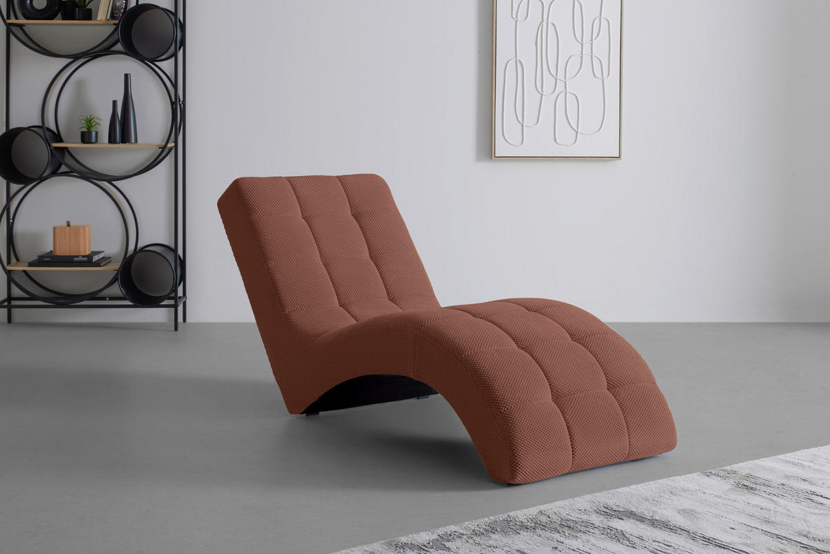 LIGGFÅTÖLJ i vävt tyg röd  - röd/svart, Modern, textil/plast (68/80/167cm) - MID.YOU