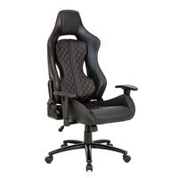 GAMINGSTUHL  in Lederlook Schwarz  - Rot/Schwarz, Design, Kunststoff/Textil (64/124/65cm) - Novel