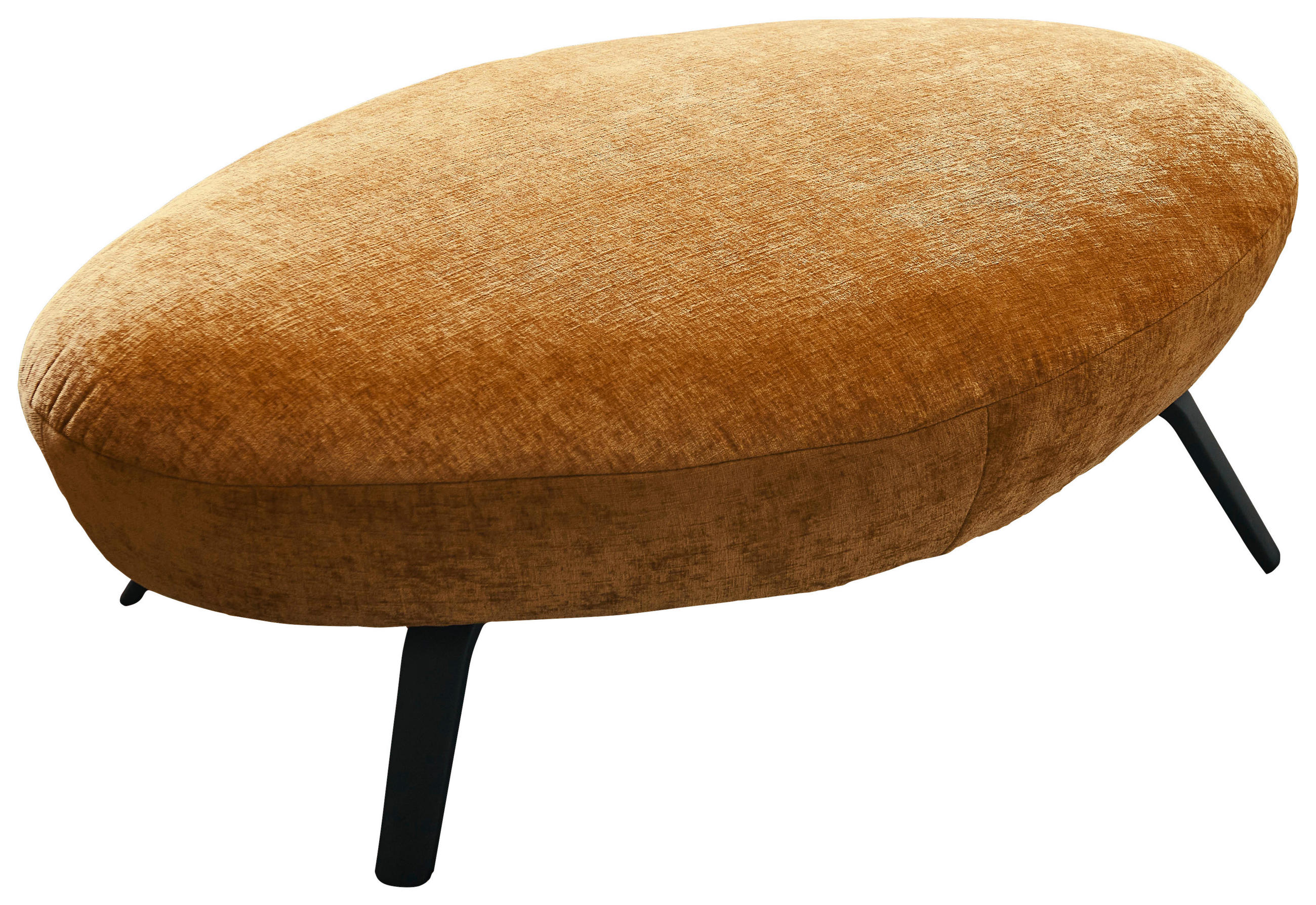 HOCKER Flachgewebe Senfgelb  - Senfgelb/Schwarz, Design, Textil/Metall (117/43/78cm) - Moderano