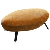 HOCKER Flachgewebe Senfgelb  - Senfgelb/Schwarz, Design, Textil/Metall (117/43/78cm) - Moderano