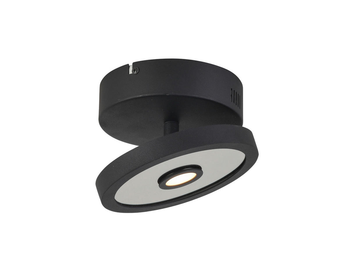 LED-STRAHLER 17/10 cm   - Schwarz, LIFESTYLE, Kunststoff/Metall (17/10cm) - Novel