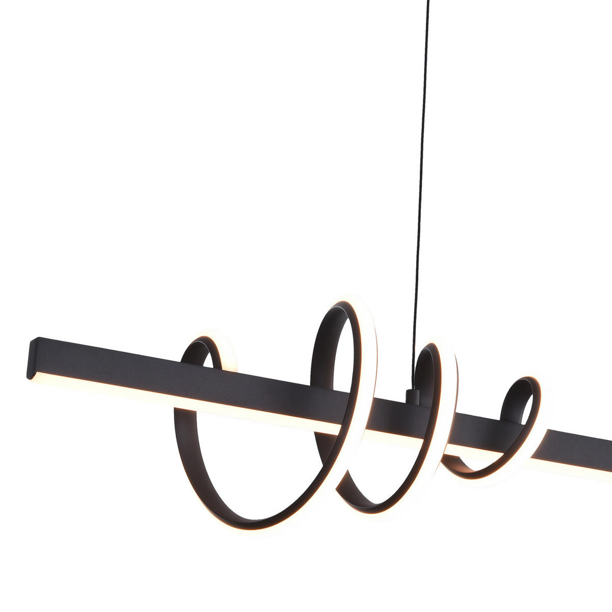 LED-PENDELLEUCHTE 120/23/150 cm  - Schwarz, Design, Metall (120/23/150cm)