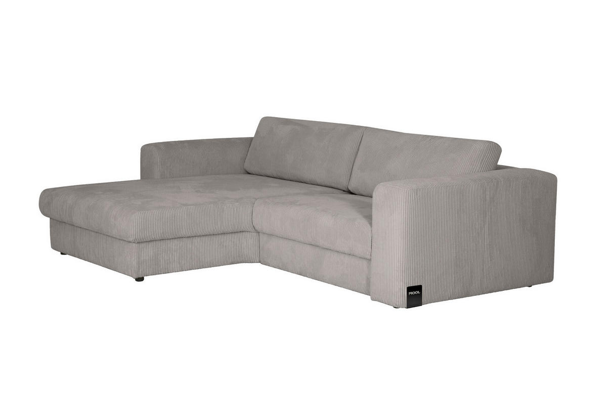 ECKSOFA JOOP Grau Cord Rücken echt  - Schwarz/Grau, KONVENTIONELL, Kunststoff/Textil (192/269cm) - Joop!