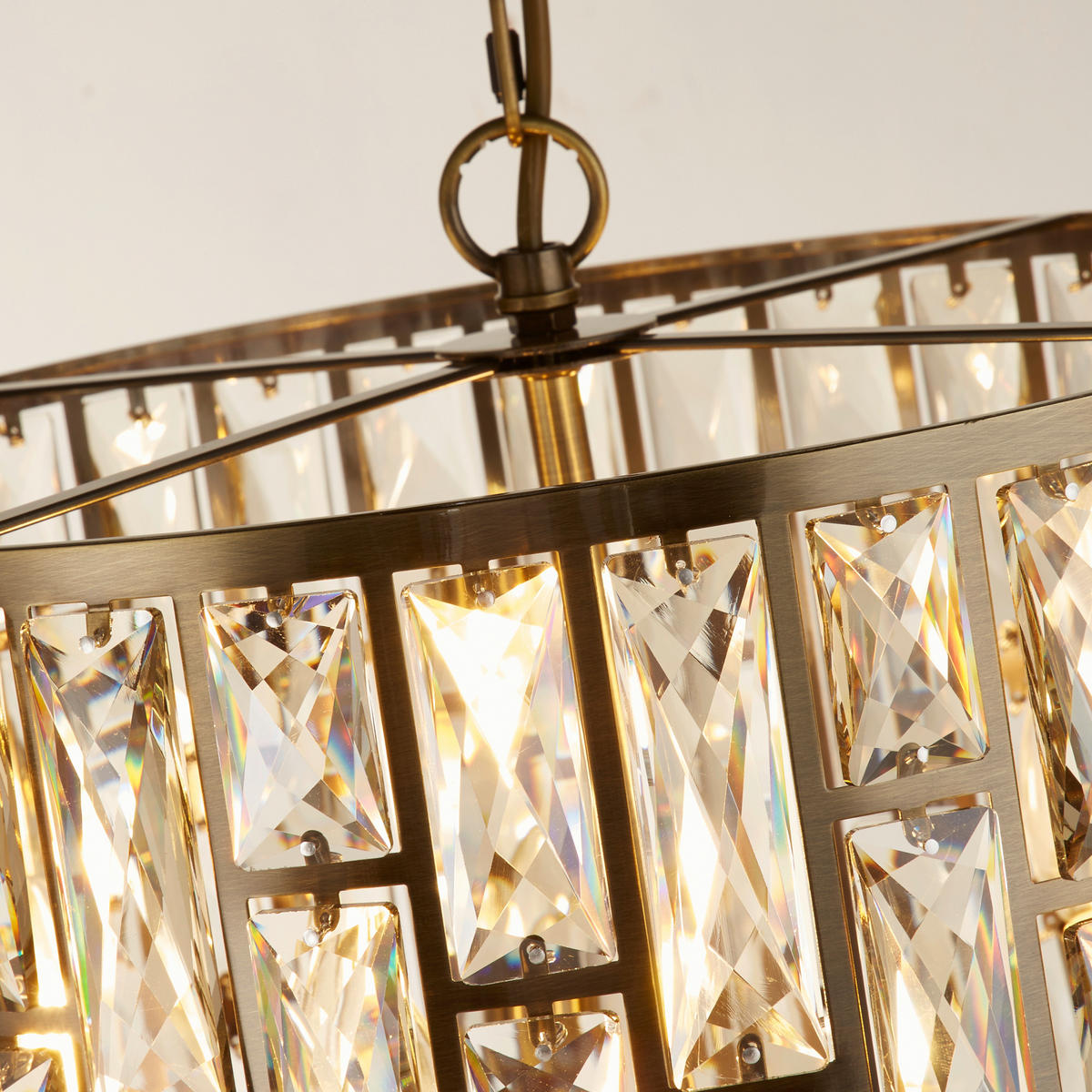 HÄNGELEUCHTE 44/42.5-150 cm  - Champagner, Design, Glas/Metall (44/42.5-150cm)