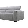 ECKSOFA in Mikrofaser Hellgrau  172/256 cm  - Hellgrau/Schwarz, Design, Textil/Metall (172/256cm) - Carryhome