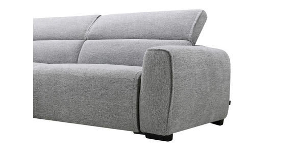 ECKSOFA in Mikrofaser Hellgrau  172/256 cm  - Hellgrau/Schwarz, Design, Textil/Metall (172/256cm) - Carryhome
