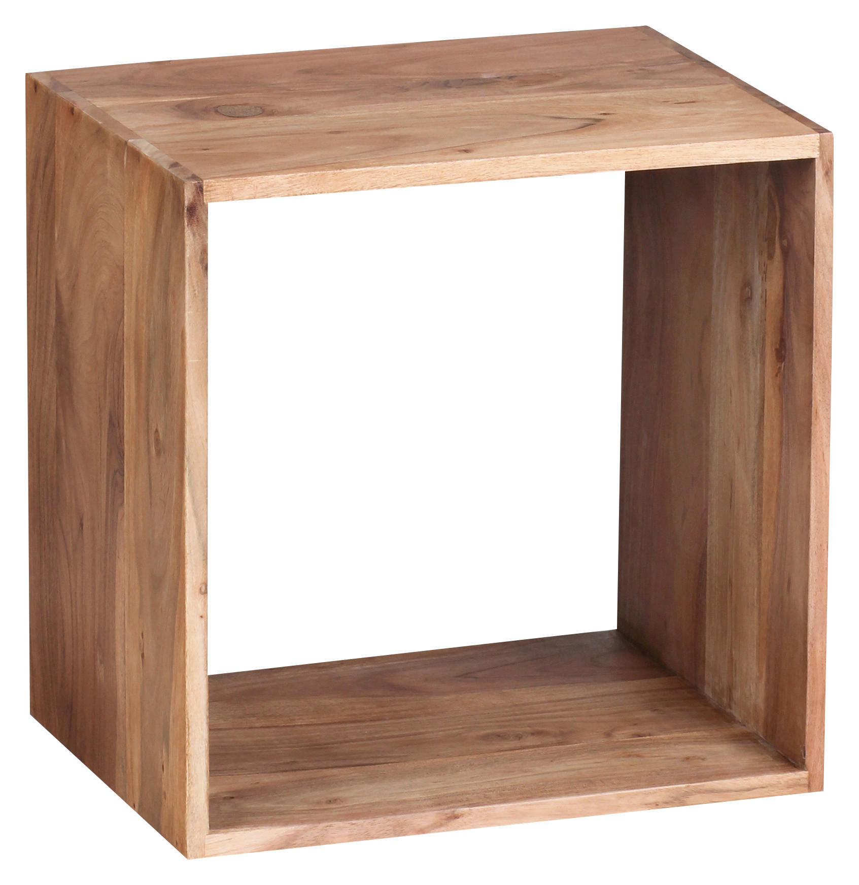 REGAL Akazie massiv Akaziefarben  - Akaziefarben, MODERN, Holz (43,5/43,5/33cm) - MID.YOU