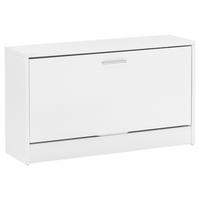 SCHUHKIPPER  in 80/47/24 cm  - Silberfarben/Weiß, KONVENTIONELL, Holzwerkstoff/Metall (80/47/24cm) - MID.YOU