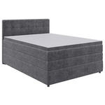 BOXSPRINGBETT 140/200 cm  in Grau  - Schwarz/Grau, KONVENTIONELL, Kunststoff/Textil (140/200cm) - Carryhome