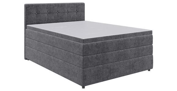 BOXSPRINGBETT 140/200 cm  in Grau  - Schwarz/Grau, KONVENTIONELL, Kunststoff/Textil (140/200cm) - Carryhome