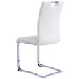 SCHWINGSTUHL  in Lederlook  - Chromfarben/Weiß, Design, Textil/Metall (42/97/55cm) - Carryhome