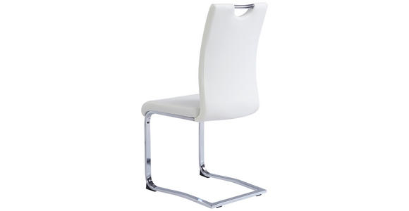 SCHWINGSTUHL in Lederlook - Chromfarben/Weiß, Design, Textil/Metall (42/97/55cm) - Carryhome