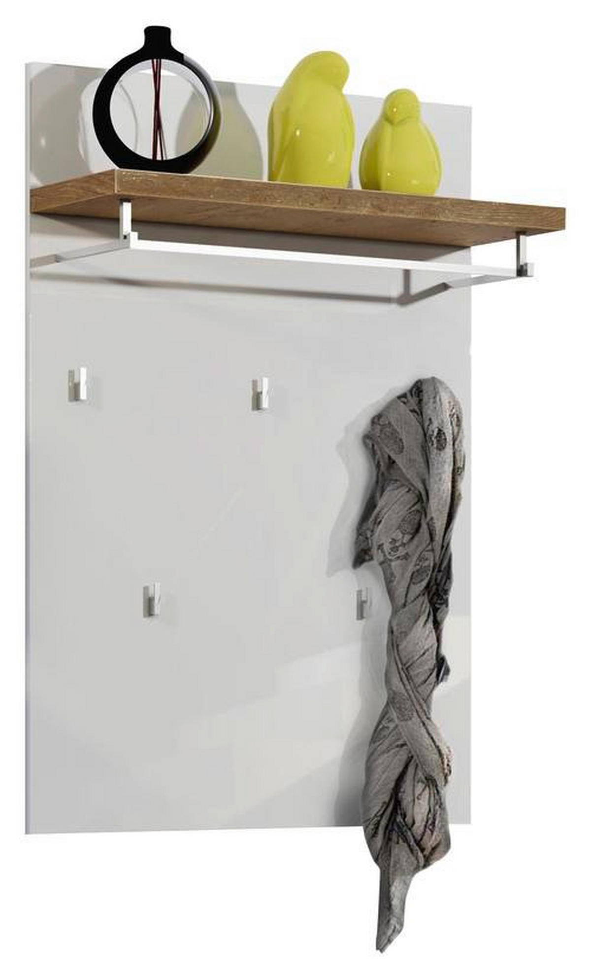 ELŐSZOBAPANEL 80/115/27,6 cm  - tölgyfa/fehér, Design, faalapú anyag (80/115/27,6cm) - Xora