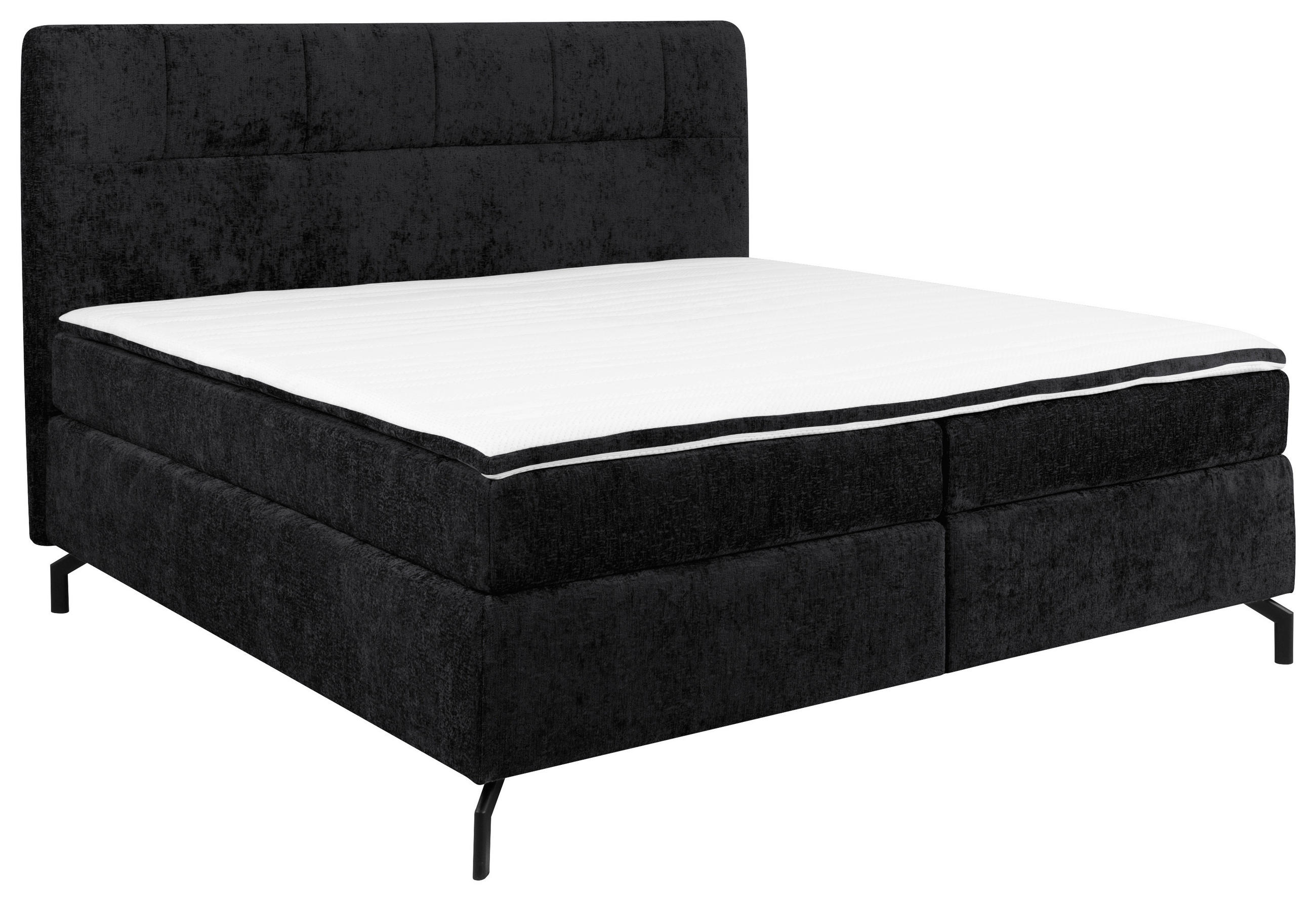 BOXSPRINGBETT 160/200 cm  in Schwarz  - Schwarz, Design, Textil/Metall (160/200cm) - Esposa