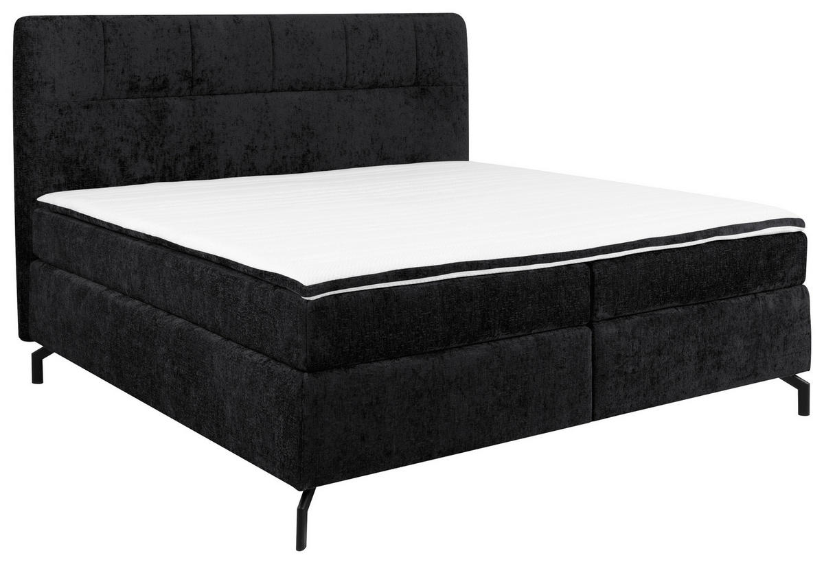 BOXSPRINGBETT 160/200 cm  in Schwarz  - Schwarz, Design, Textil/Metall (160/200cm) - Esposa