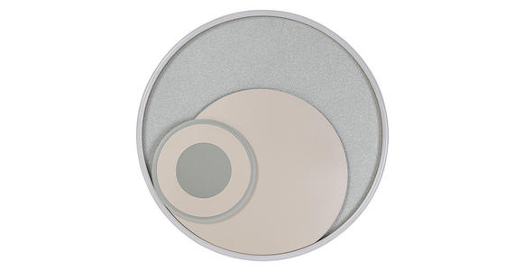 LED-DECKENLEUCHTE 50/5 cm  - Champagner/Silberfarben, Design, Kunststoff/Metall (50/5cm) - Novel