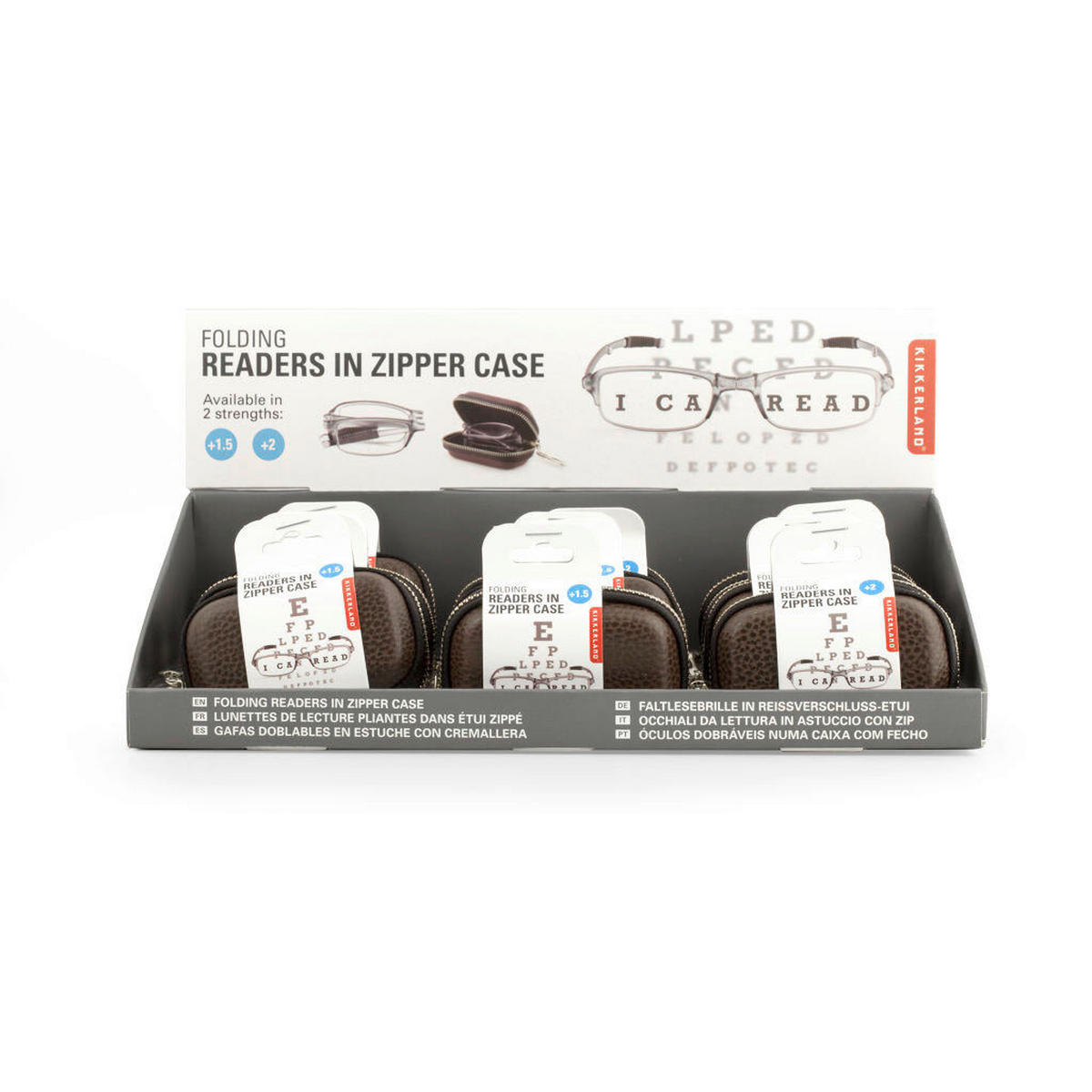 OKULIARE NA ČÍTANIE - Basics, kov/plast (3,6/7,3/8,7cm) - Kikkerland