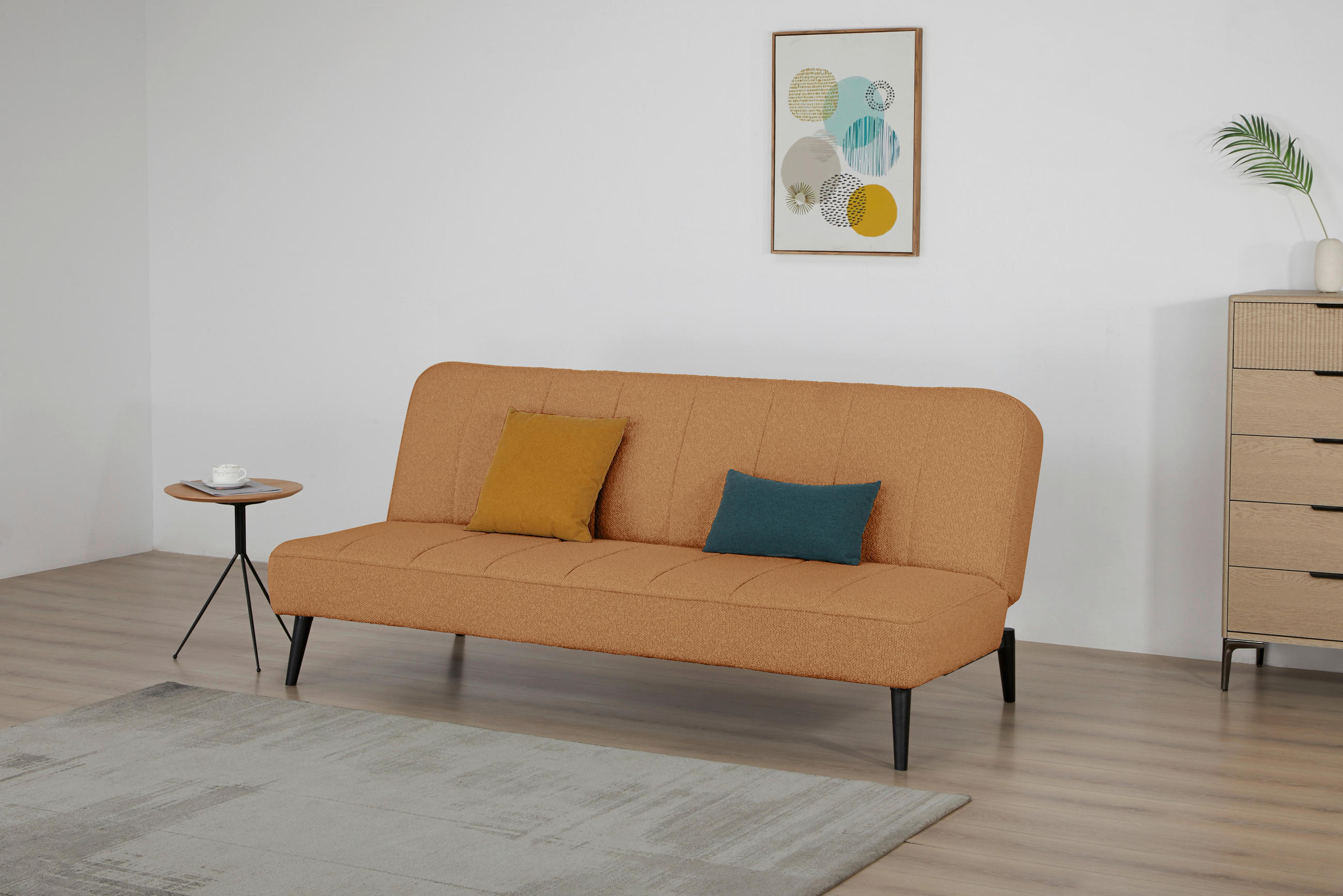 SCHLAFSOFA in Frottier Braun  - Schwarz/Braun, Design, Holz/Textil (192/82/90cm) - Livetastic