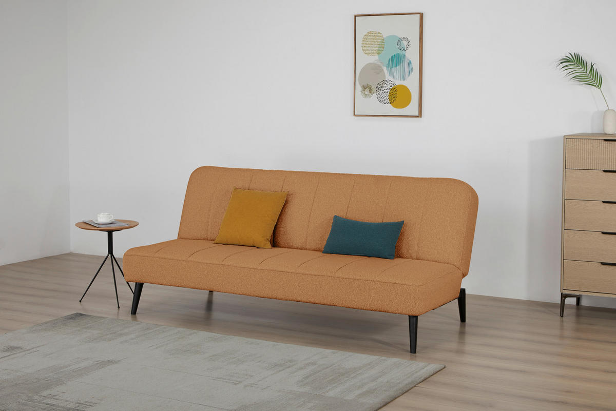 SCHLAFSOFA Holz, Textil Braun  - Schwarz/Braun, Design, Holz/Textil (192/82/90cm) - Livetastic