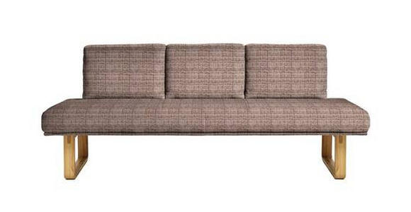 SITZBANK 209/92/78 cm  in Braun, Eichefarben  - Eichefarben/Braun, Design, Holz/Textil (209/92/78cm) - Dieter Knoll