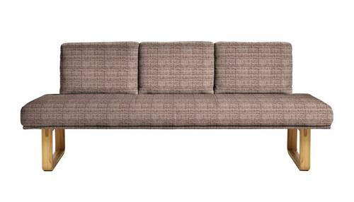 SITZBANK BARI - Eichefarben/Braun, Design, Holz/Textil (209/92/78cm) - Dieter Knoll
