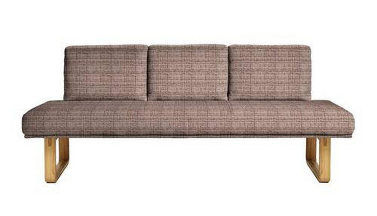 SITZBANK 209/92/78 cm  in Braun, Eichefarben  - Eichefarben/Braun, Design, Holz/Textil (209/92/78cm) - Dieter Knoll