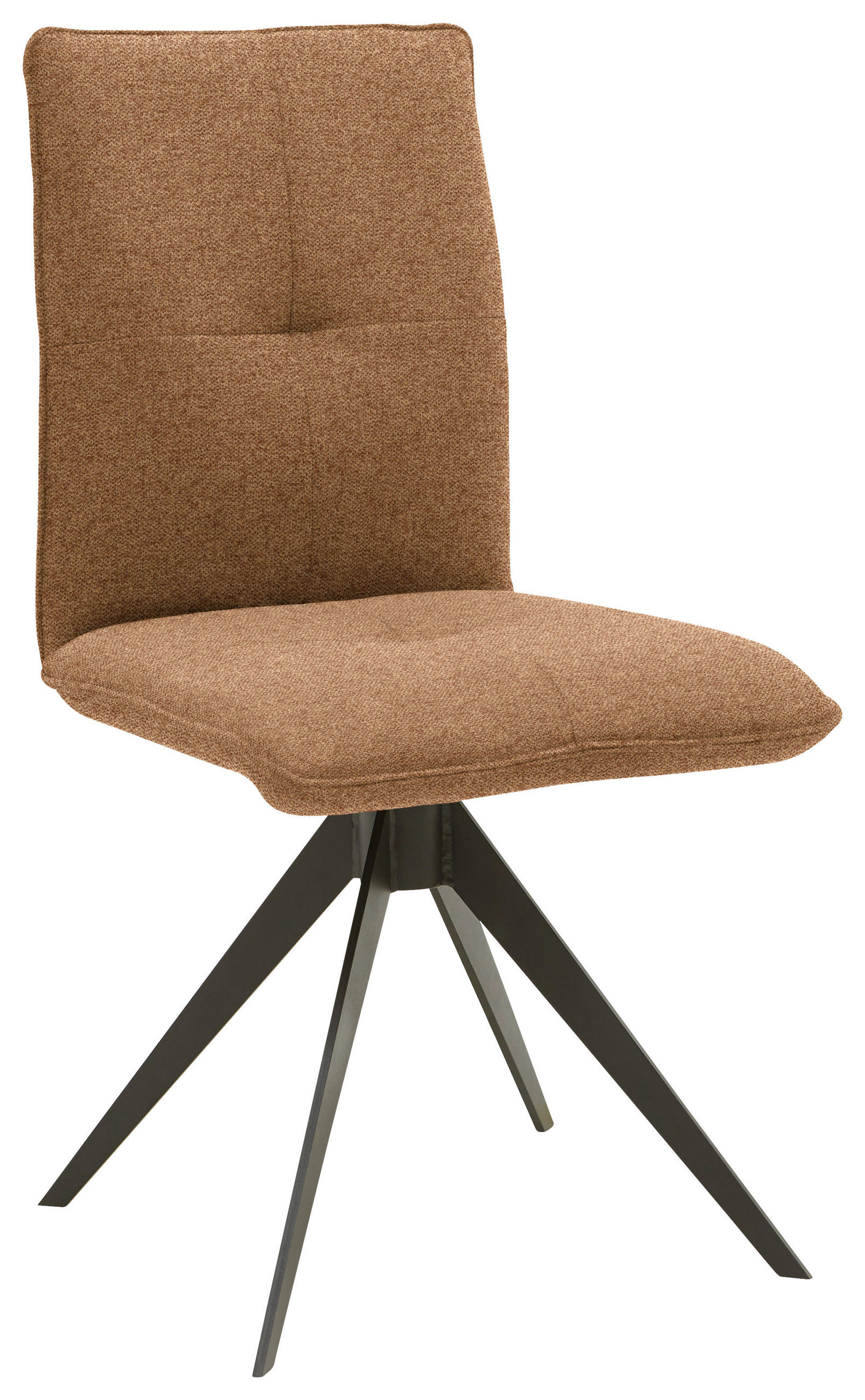 STUHL Stahl Flachgewebe  - Cognac/Schwarz, Design, Textil/Metall (46/91/62cm) - Dieter Knoll