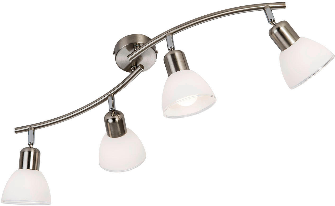 LED-STRAHLER   - Weiß/Nickelfarben, Basics, Glas/Metall (10/70cm) - Globo
