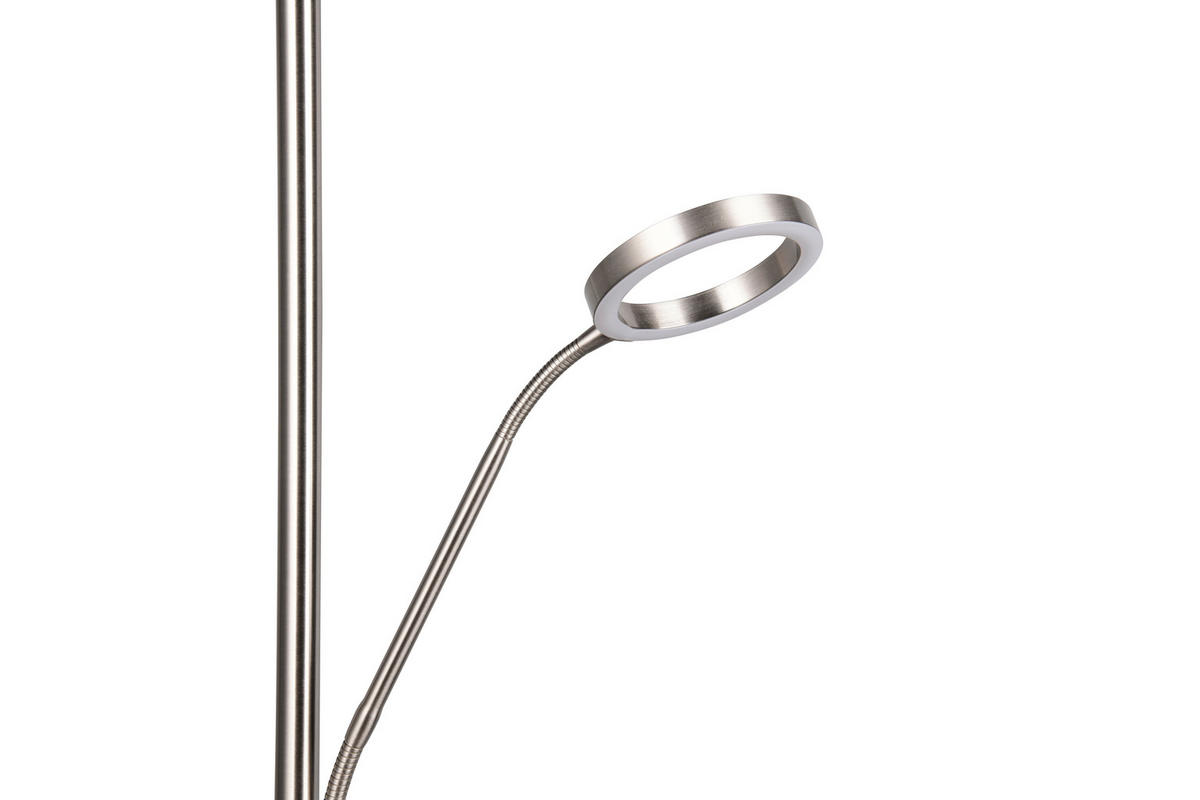 LED-STEHLEUCHTE - Nickelfarben, Design, Metall (40/180cm) - Trio Leuchten