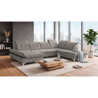 WOHNLANDSCHAFT MERCY Taupe Mikrovelours  - Taupe/Kaschmir, MODERN, Kunststoff/Textil (169/348/245cm) - MID.YOU