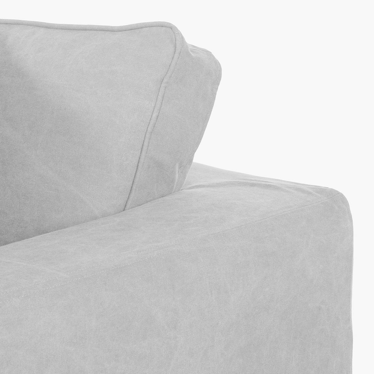 BIGSOFA Webstoff Hellgrau  - Hellgrau/Schwarz, Design, Kunststoff/Textil (338/90/119cm) - P & B