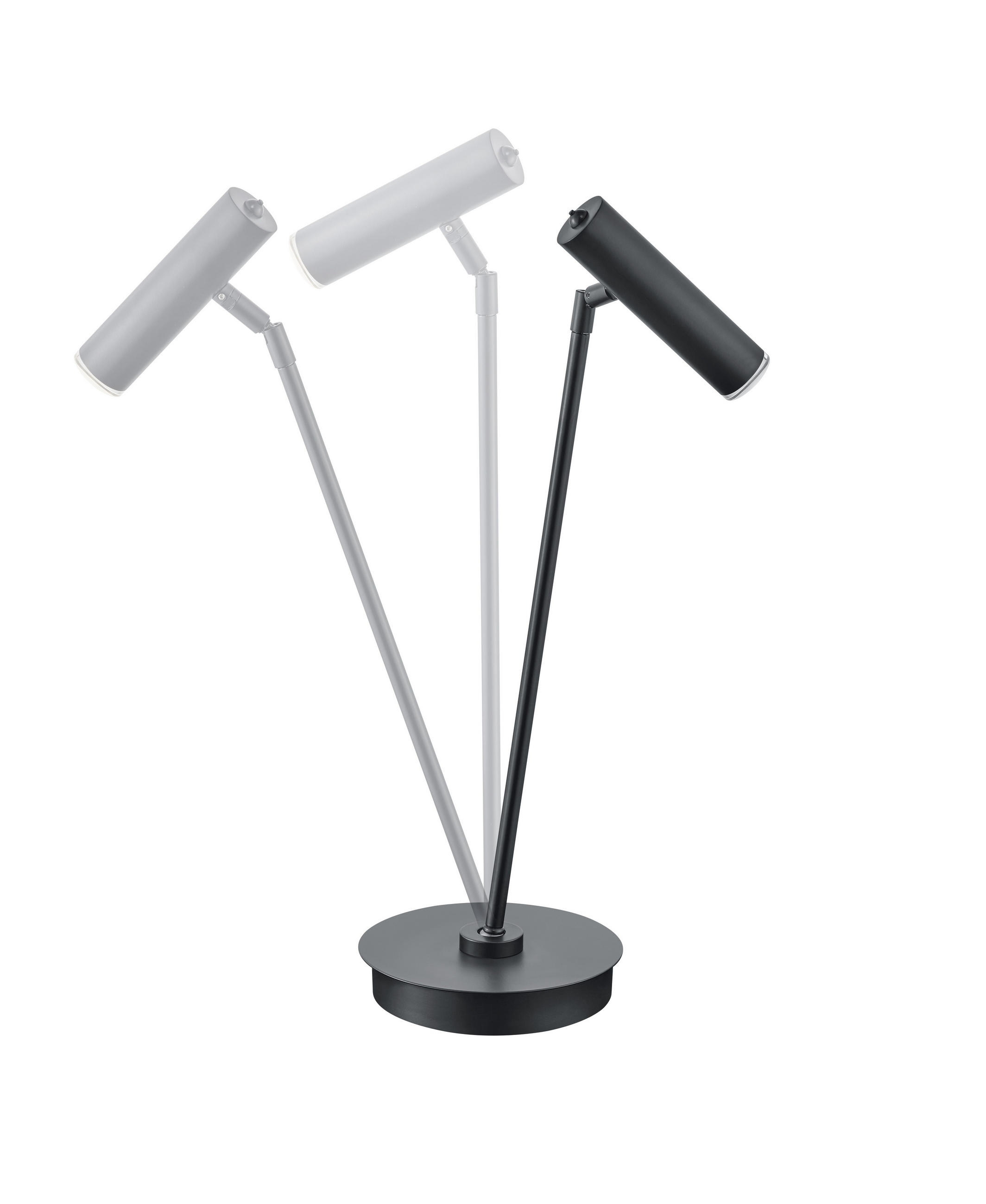LED-TISCHLEUCHTE   - Schwarz, Design, Kunststoff/Metall (50cm) - Hell