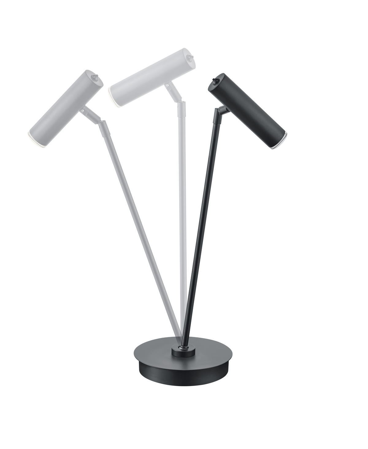 LED-TISCHLEUCHTE   - Schwarz, Design, Kunststoff/Metall (50cm) - Hell