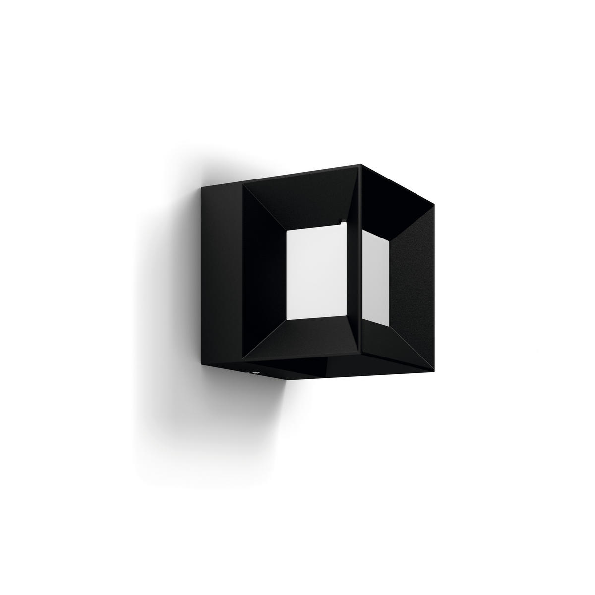AUßENWANDLEUCHTE 13/13/13 cm   - Schwarz, Design, Kunststoff/Metall (13/13/13cm) - Philips