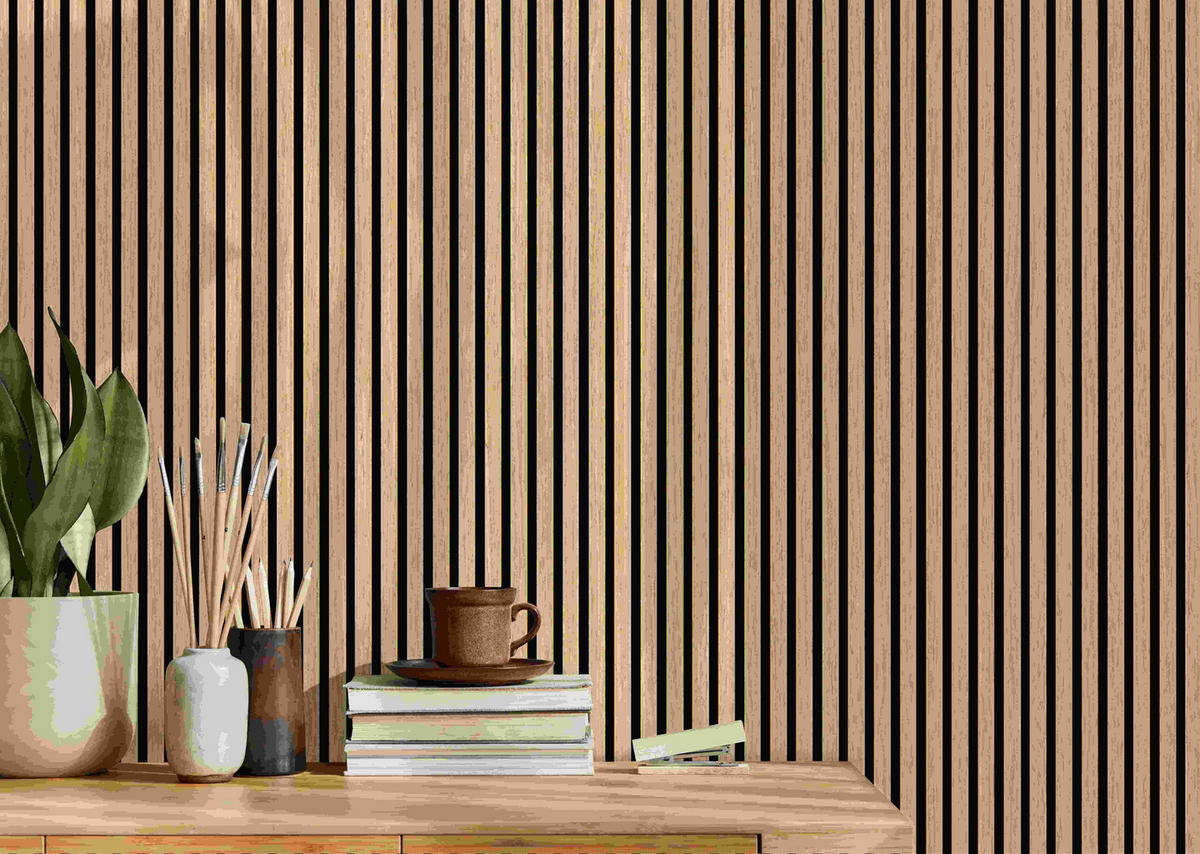 AKUSTIKPANEEL Echtholz  - Eichefarben, KONVENTIONELL, Holz/Holzwerkstoff (57,25/119,5/1,6cm) - Novel