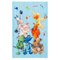KINDERTEPPICH 80/150 cm Die Lieben Sieben  - Multicolor/Hellblau, Trend, Kunststoff/Textil (80/150cm)