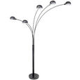 BOGENLEUCHTE 130/120/210 cm    - Schwarz, LIFESTYLE, Kunststoff/Stein (130/120/210cm) - Novel