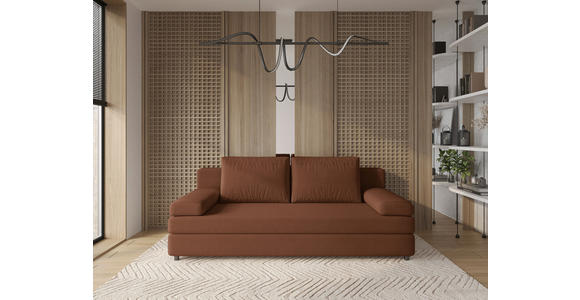 SCHLAFSOFA  mit Stoffauswahl, Rücken echt Jacquard Braun  - Schwarz/Braun, Design, Kunststoff/Textil (200/88/87cm) - Xora