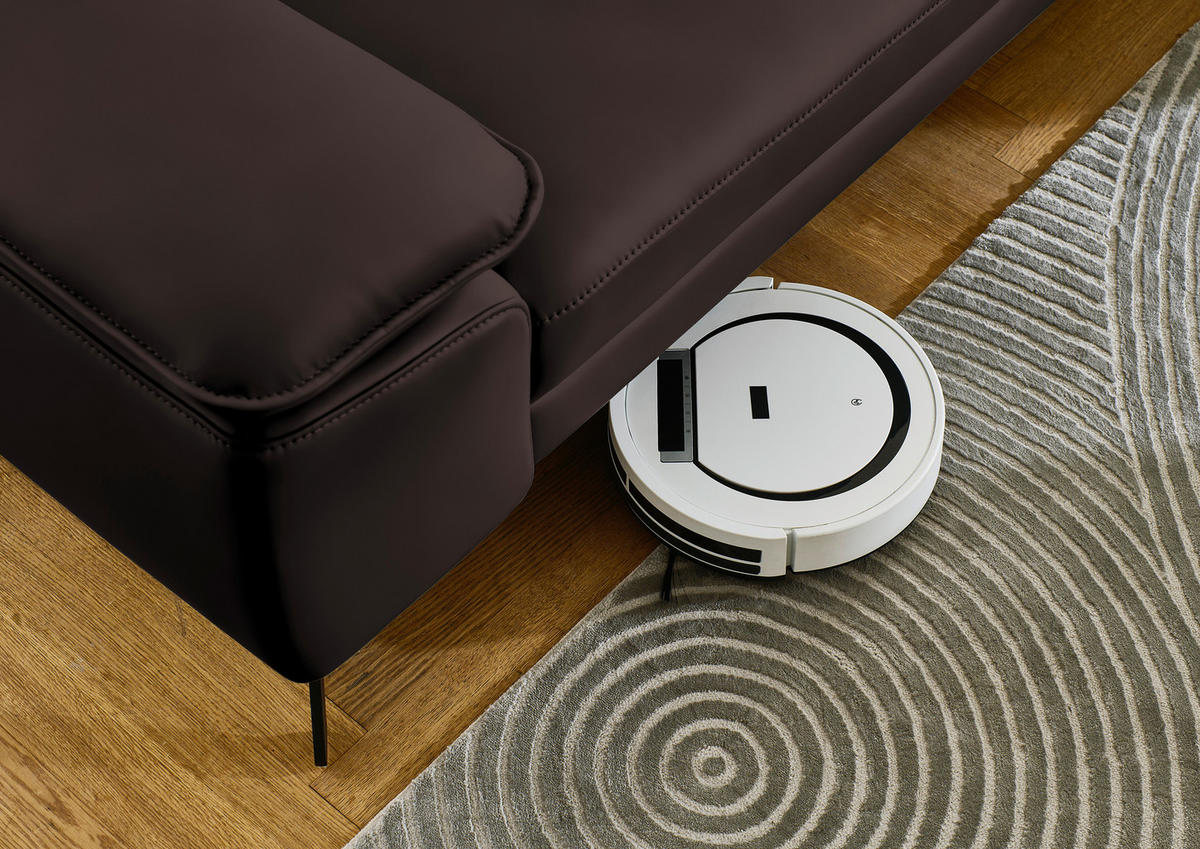 ECKSOFA Dieter Knoll in Echtleder Braun  332/193 cm  - Schwarz/Braun, Design, Leder/Metall (332/193cm) - Dieter Knoll