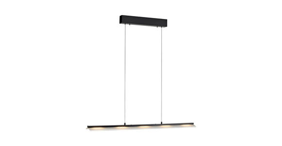 LED-HÄNGELEUCHTE 100/12/150 cm  - Schwarz, Design, Glas/Kunststoff (100/12/150cm) - Novel