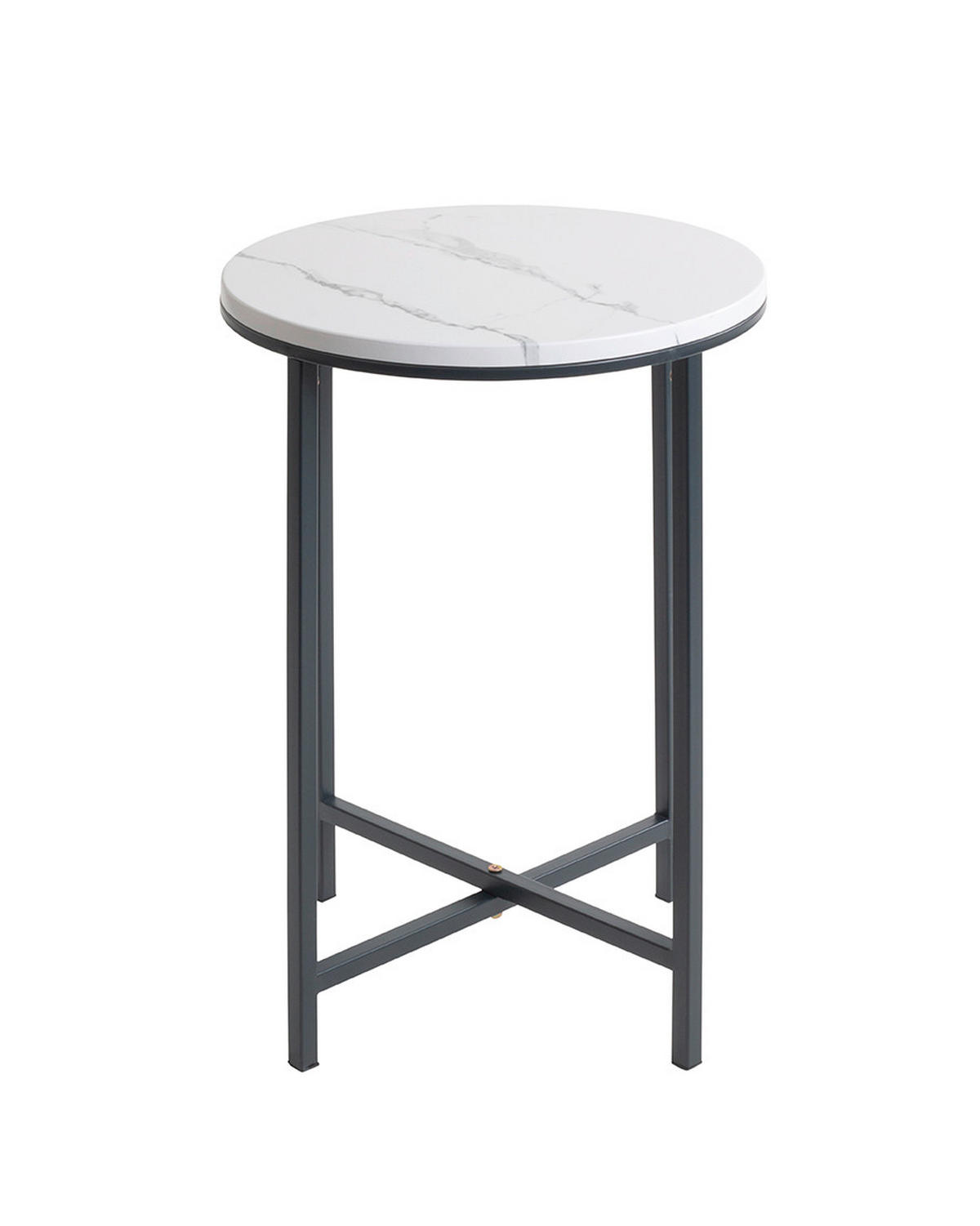 BEISTELLTISCH in Metall, Holzwerkstoff 39/39/53 cm  - Anthrazit/Weiß, Trend, Holzwerkstoff/Metall (39/39/53cm)