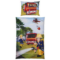 DĚTSKÉ POVLEČENÍ POŽÁRNÍK SAM 140/200 cm  - vícebarevná, Konvenční, textil (140/200cm)