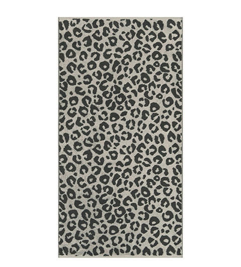 Cawoe Handtuch Leo Grau, Schwarz 50x100 cm
