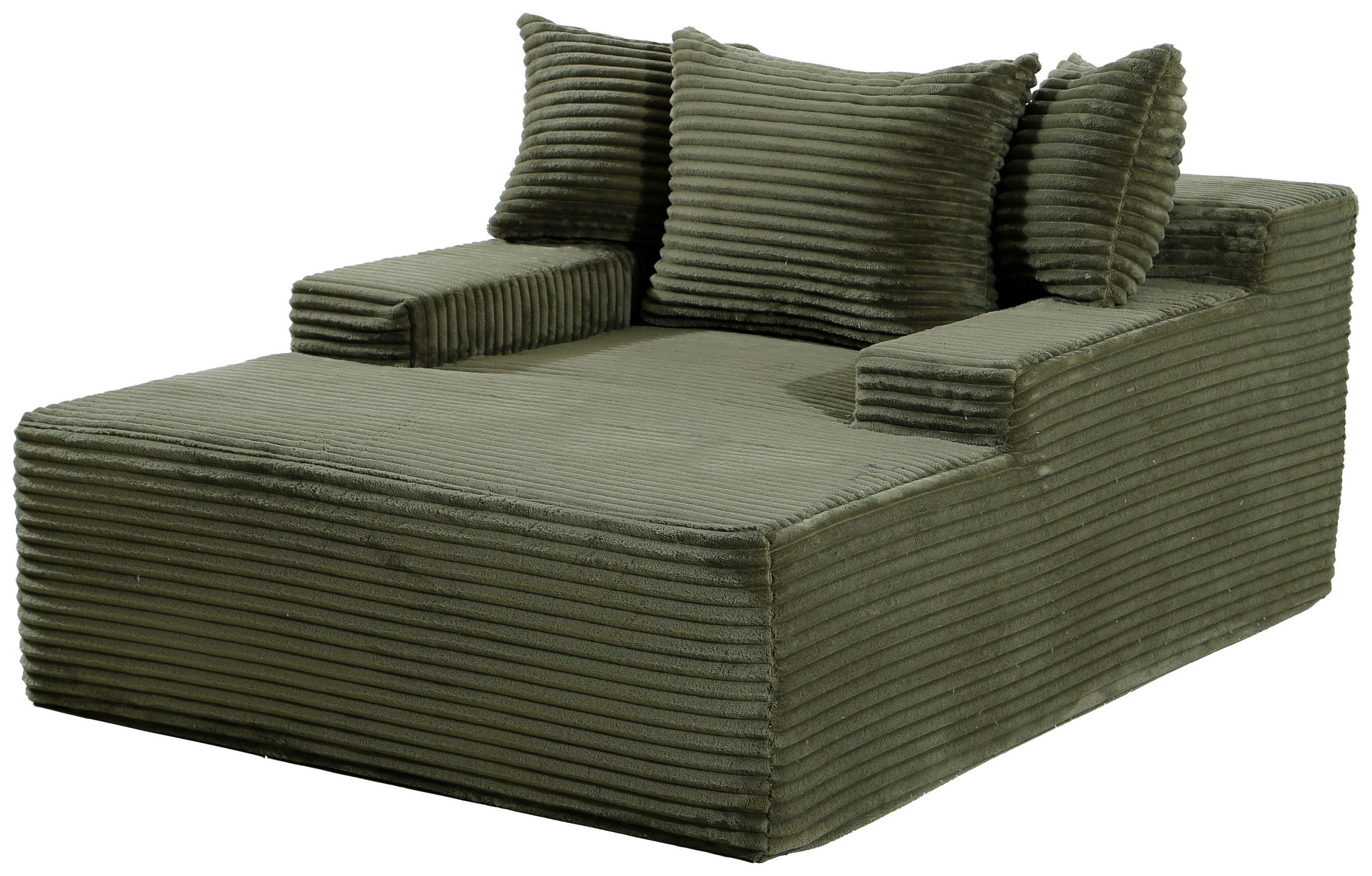BIGSOFA in Cord Grün  - Grün, Design, Textil (125/63/170cm) - P & B