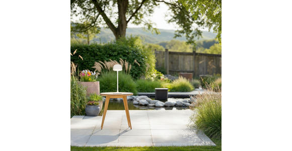 AKKU-TISCHLEUCHTE Las Vegas 7,6/24 cm  - Transparent/Weiß, Design, Kunststoff/Metall (7,6/24cm) - Novel